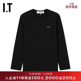 COMME PLAY des GARCONS川久保玲情侣款 T恤 爱心缝饰长袖 CDG