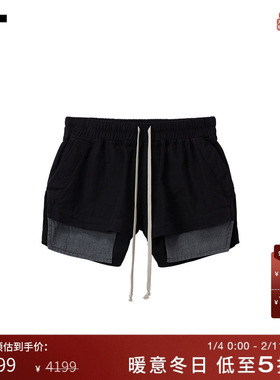 IT DRKSHDW女装合身短裤新款甜酷个性长抽绳拼接休闲裤2E1909XP