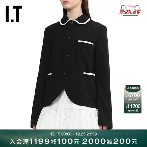 IT彼得潘领夹克可爱复古风