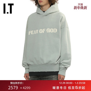 GOD男装 连帽卫衣新款 复古街潮标语装 12115BMP 饰连帽衫 FEAR