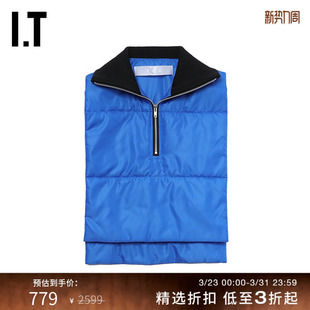 des COMME tricot GARÇONS女翻领半拉链马甲前短后长外搭 CDG