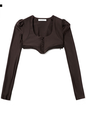 IT Philosophy di Lorenzo Serafini女装超短款修身露脐长袖上衣