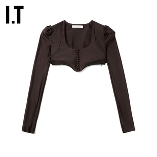 Lorenzo 上衣 修身 露脐长袖 超短款 Philosophy Serafini女装