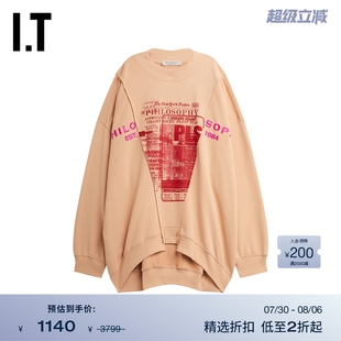 Lorenzo Serafini女裝 Philosophy 寬松落肩衛(wèi)衣解構(gòu)拼接