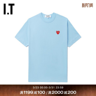 COMME PLAY des GARCONS川久保玲情侣爱心logo装 T恤 饰短袖 CDG