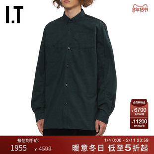 IT JUNYA WATANABE男装长袖衬衫新款复古日潮格纹拼接上衣PB009MP