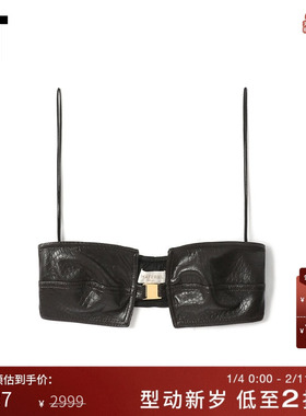 IT MATERIEL女装皮革感抹胸上衣性感辣妹扣饰吊带胸衣31BRCOX