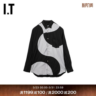 des GARCONS SHIRT男装 衬衫 COMME 几何图案拼色拼接长袖 CDG