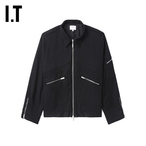 ITRHUDE翻领拉链夹克简约时尚
