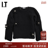 时尚 立体花朵刺绣宽松廓形毛衣09056XI 针织衫 新品 Area Nyc女装