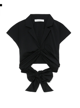 IT Philosophy di Lorenzo Serafini女装短款飞袖上衣系带露脐衫