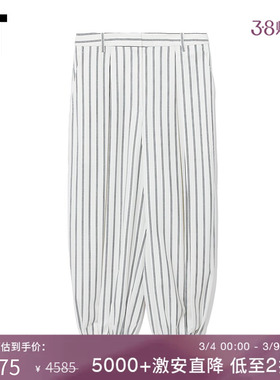 IT Tibi女装休闲长裤时髦个性条纹宽松束脚灯笼裤LS3232XG