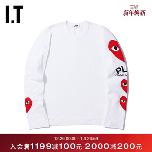 COMME PLAY des GARÇONS川久保玲女装 T恤潮流爱心印 长袖 CDG
