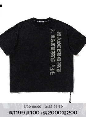 IT MASTERMIND VS BAPE男装短袖T恤新款复古街潮做旧半袖M001091P