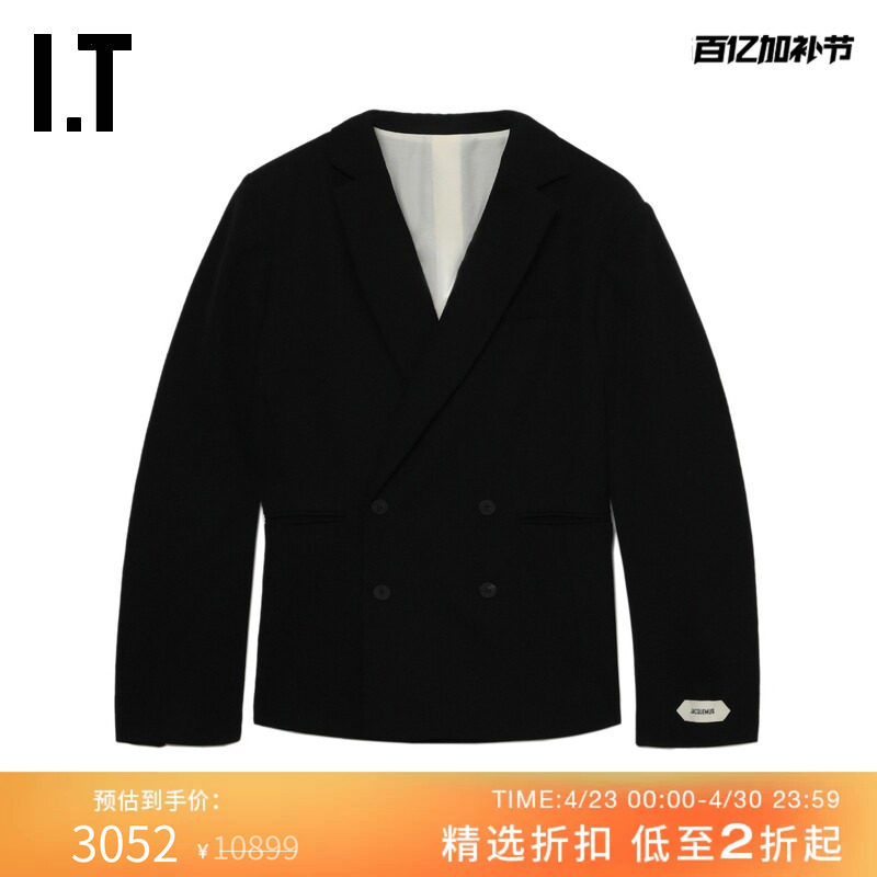 IT JACQUEMUS男装翻领西装夹克新款复古质感双排扣西服外套611541