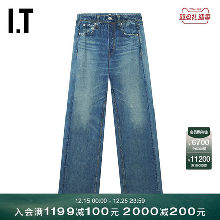 IT rag & bone女装牛仔裤长裤新款时尚简约宽松水洗直筒裤C6A25XQ