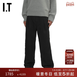 IT UNDERCOVER高桥盾男装休闲长裤新款简约潮流拉链边饰直筒裤