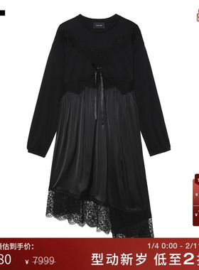 IT Simone Rocha女装长袖连衣裙新品优雅轻熟蕾丝透视拼接721753X