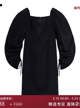 IT REJINA PYO女装阔袖连衣裙新品优雅时尚褶皱面料中长裙351LKXI