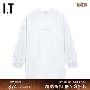 T恤新款 长袖 中长款 复古摩登宽松长上衣811UWHXM We11Done女装
