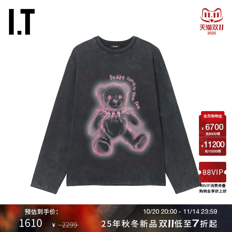 ITWe11Done做旧长袖T恤