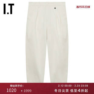 IT DESCENDANT男装宽松西装裤长裤新款简约通勤锥形裤EPTM01MM