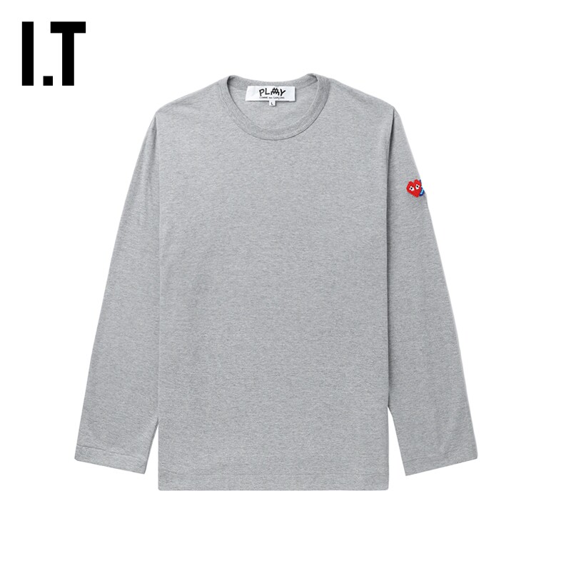 IT CDG PLAY COMME des GARÇONS川久保玲男装长袖T恤简约休闲内