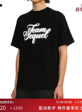 IT SEQUEL男装宽松短袖T恤新款休闲简约logo装饰圆领半袖SSST08MP