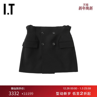 辣妹双排扣西装 时尚 高腰半身裙新款 裙短裙430BXO VETEMENTS女装