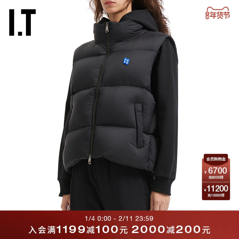 IT ADER error女装立领拉链羽绒马甲新款绗缝羽绒背心0401BKXP,女装/女士精品,时尚羽绒马夹,淘宝优惠券,粉丝福利购,淘宝优惠卷
