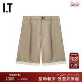 PETER 复古质感叠层直筒裤 DO男装 百慕大短裤 新款 西裤 0TALINMN