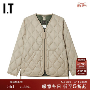 IT TAION男装合身羽绒服新款简约日系拉链绗缝羽绒外套LSZML1MP