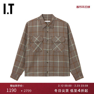 IT SOPH. SOPHNET.男装格纹长袖衬衫新款复古文艺格子上衣252009M