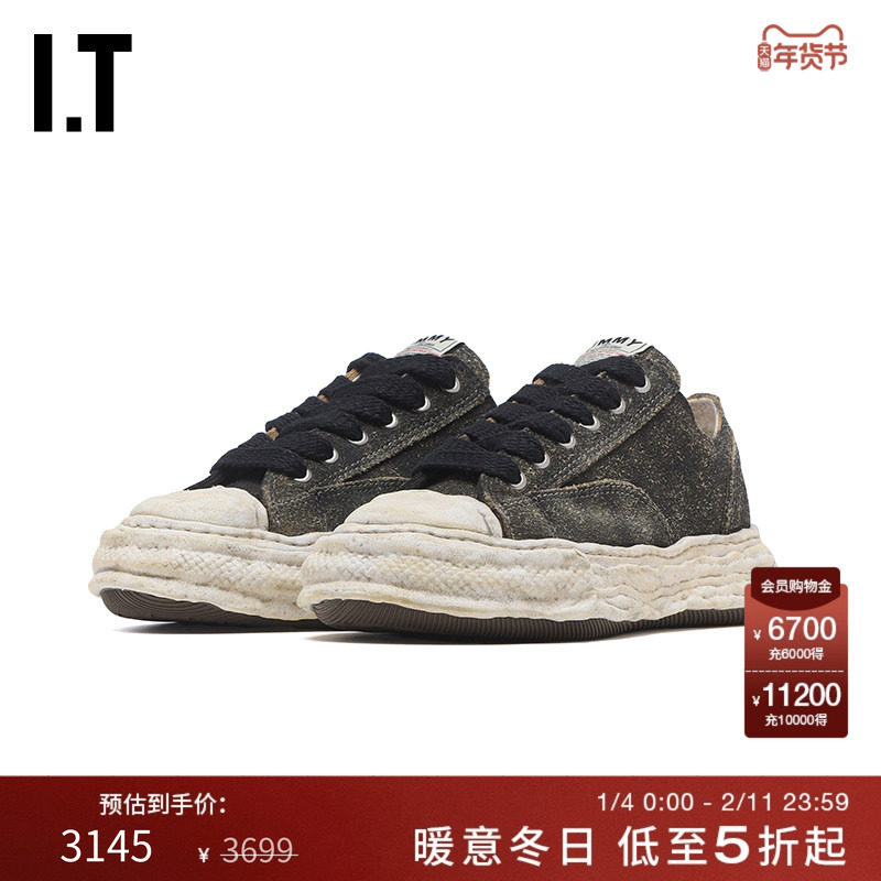 IT Mihara Yasuhiro女款做旧运动鞋新款复古街头感厚底板鞋休闲鞋