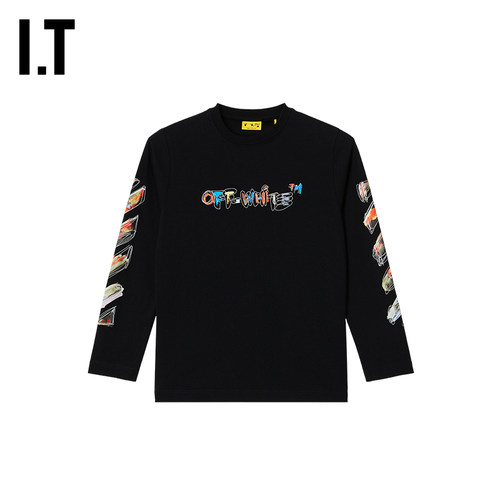 OFF-WHITE™长袖T恤趣味活力