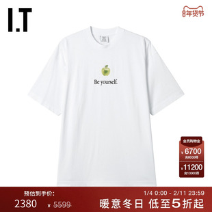 IT VETEMENTS女装圆领短袖T恤新款个性时尚苹果印花半袖TR350WXP