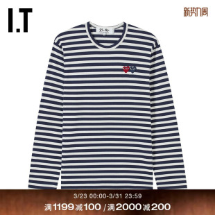 COMME PLAY des GARCONS川久保玲情侣条纹长袖 T恤清爽时尚 CDG