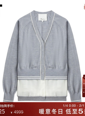 IT 3.1 Phillip Lim女装假两件针织开衫新款叠层拼接薄外套704652