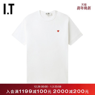 COMME PLAY des GARCONS川久保玲情侣爱心logo装 T恤 饰短袖 CDG