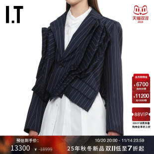 des COMME GARCONS女装 不规则条纹西装 解构设计感 夹克新款 CDG