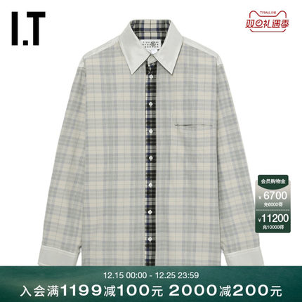 IT MM6 Maison Margiela男装格纹衬衫新款两面穿格子上衣DT0016MO
