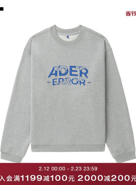 IT ADER error女装圆领卫衣新款潮流个性logo装饰套头衫YSW1GRXN