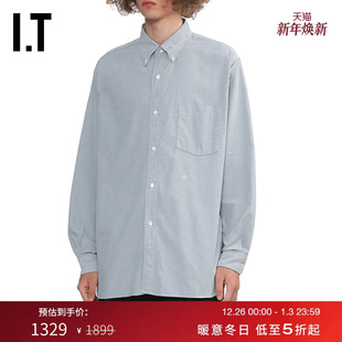 新款 衬衫 纯色长袖 简约通勤宽松翻领衬衣GF350EMP nanamica男装