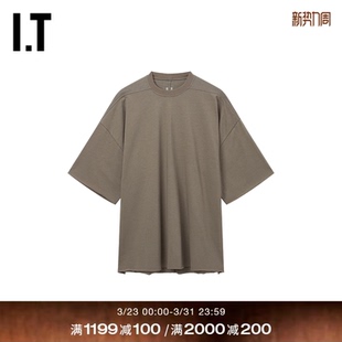 随性街潮宽松半袖 廓形圆领落肩T恤新款 Owens男装 2283BAMQ Rick