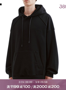 IT JUUN.J男装宽松连帽卫衣新款潮流休闲廓形连帽衫上衣141P24MQ