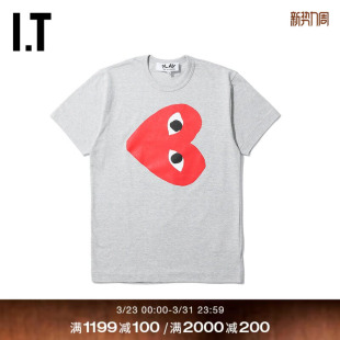 COMME PLAY des GARCONS男装 T恤潮牌爱心LOGO印花64MD 短袖 CDG