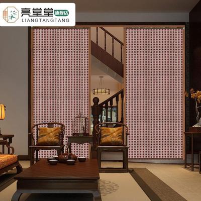 竹帘子折叠推拉门隔断拉帘客厅装饰屏风窗帘家用厨房商铺竹帘门帘