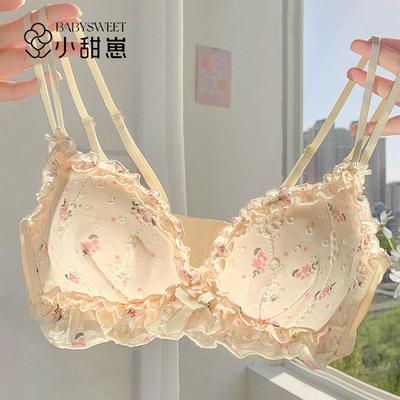【少女胸】日系女士胸罩内衣女小胸聚拢蕾丝文胸套装2025新款爆款