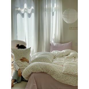 彩色圆点小清新纯棉被套单件150X215单双被套180X200X220X230