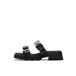 Clarks其乐Stayso Stripe女鞋夏季摩登时尚金属搭扣厚底凉拖鞋